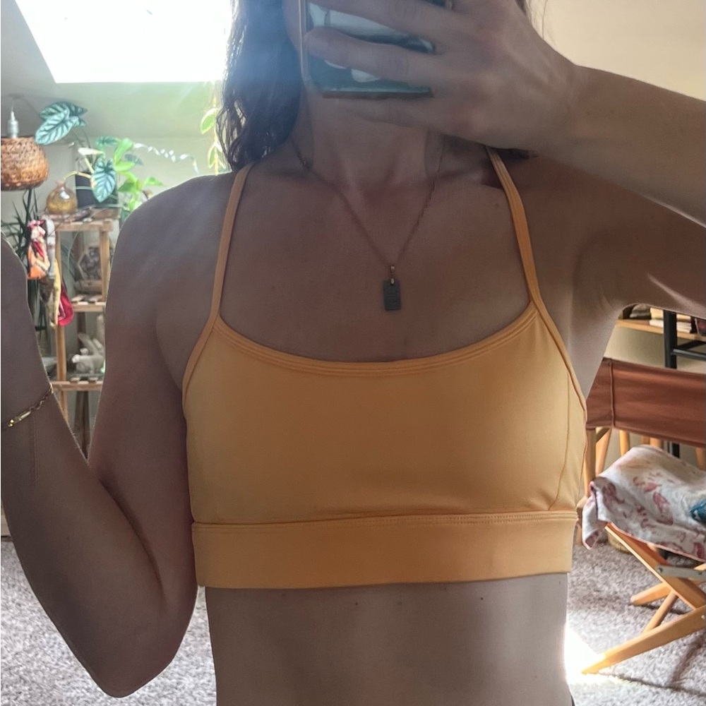 Source Unknown Orange Strappy Sports Bra